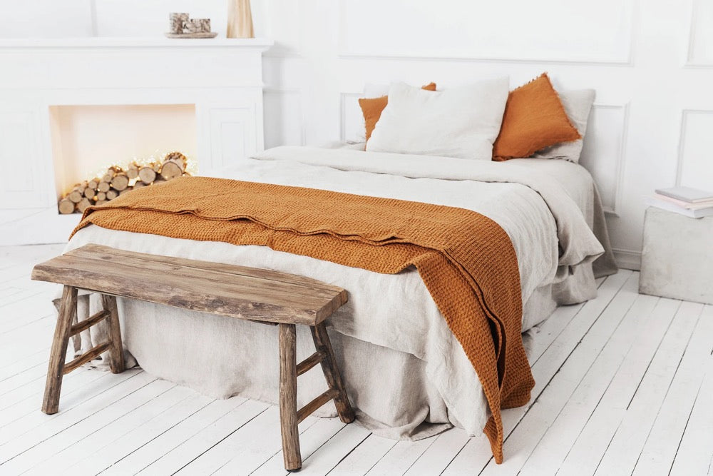 Natural Linen Duvet Cover: Soft Stonewashed Bedding, Custom Sizes, Queen/King/ Full Bed Wedding Gift