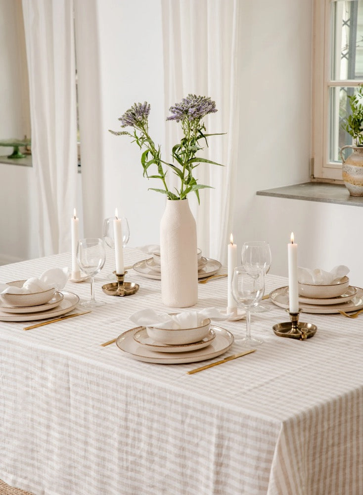 Custom Linen Tablecloth: Stonewashed Dining Table Cloth custom size tablecloths Mother's Day Gift Easter decor