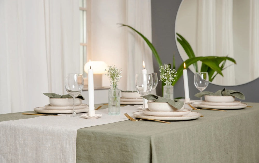 Custom Linen Tablecloth: Stonewashed Dining Table Cloth custom size tablecloths Mother's Day Gift Easter decor